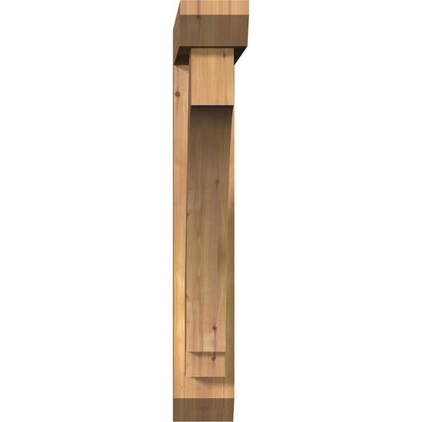 Imperial Slat Smooth Bracket W/ Offset Brace, Western Red Cedar, 5 1/2W X 28D X 36H